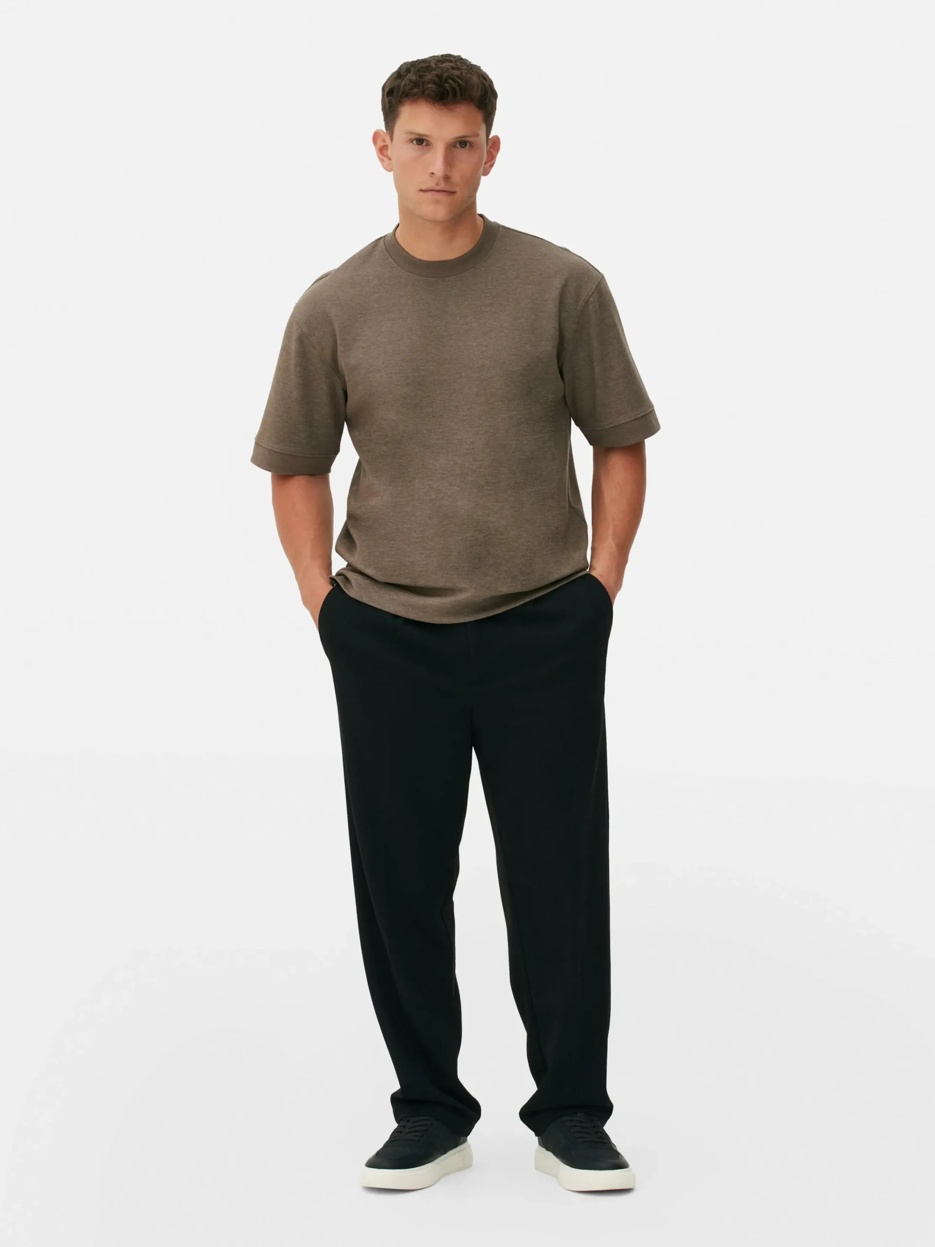 Kem T-shirt Met Ronde Hals