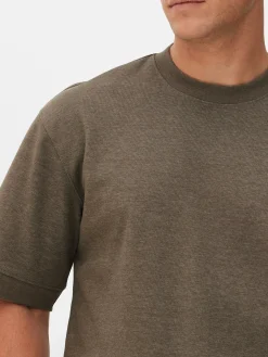 Kem T-shirt Met Ronde Hals