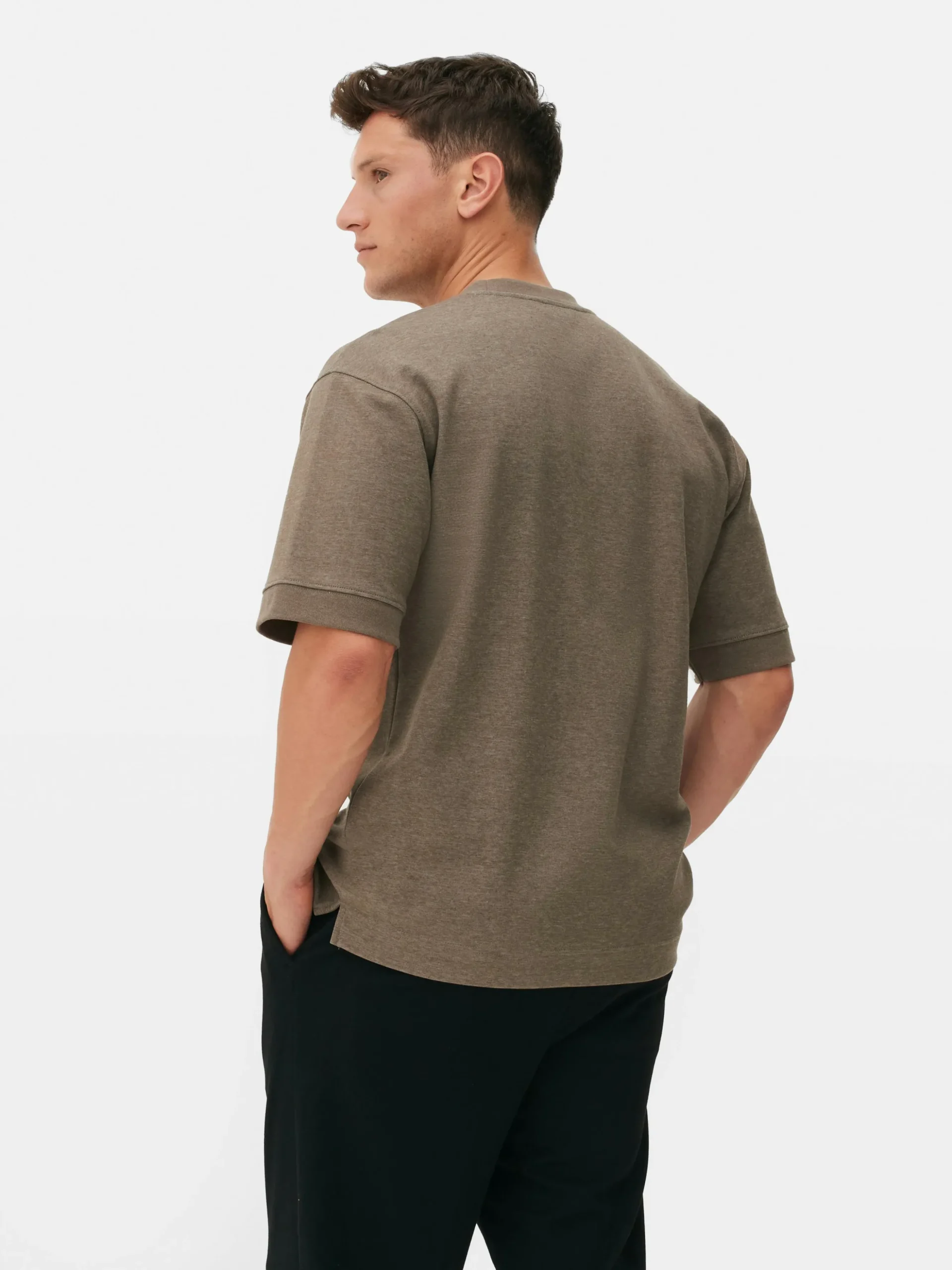 Kem T-shirt Met Ronde Hals