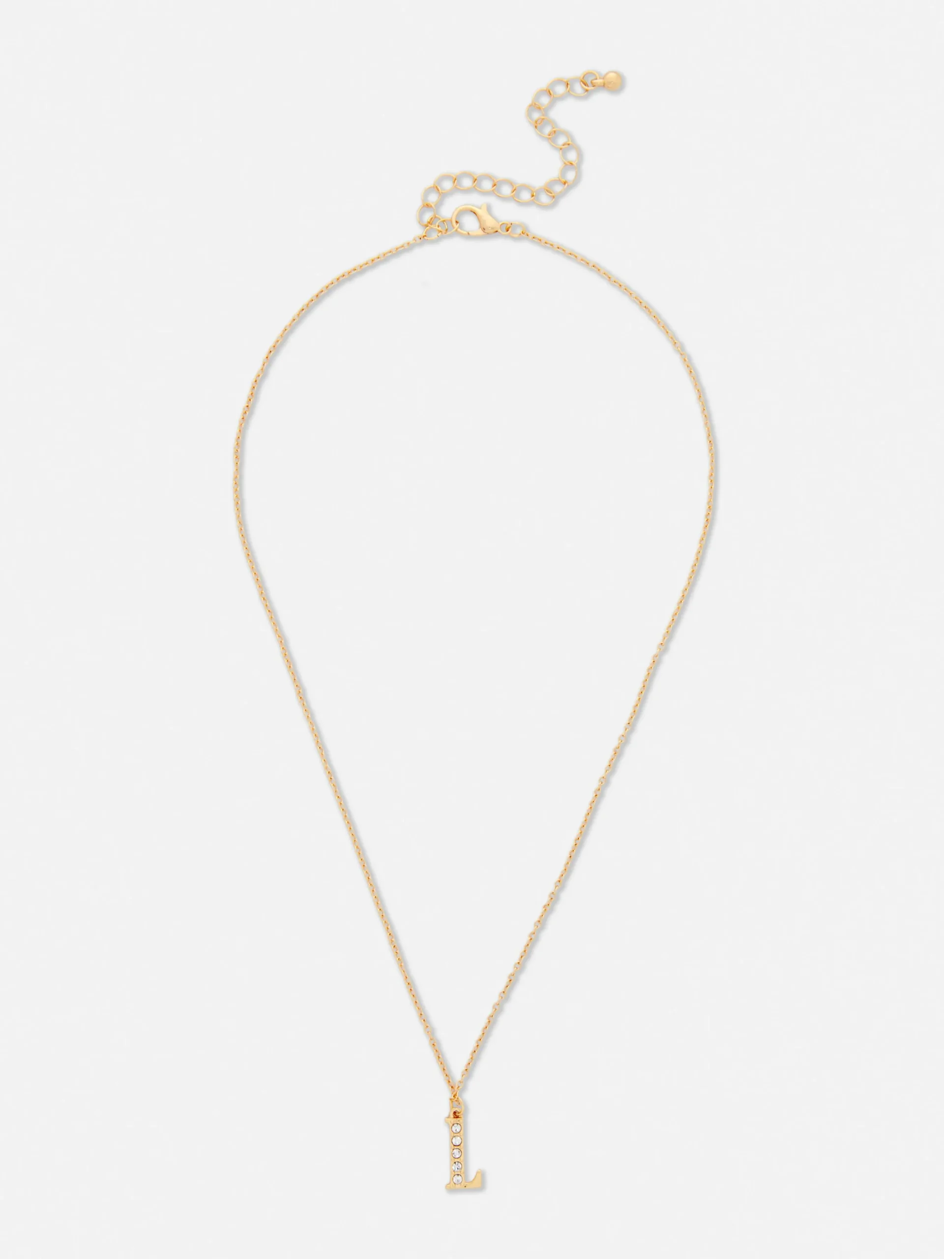 Ketting Met Initiaalhangertje Met Stras