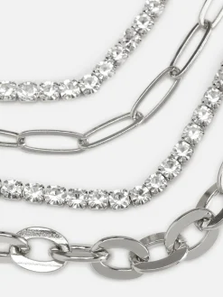 Kettingarmbanden Met Stras, Set Van 4