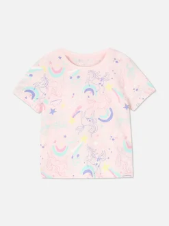 Kleurrijk T-shirt Met Eenhoornprint