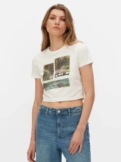 Kort T-shirt Met Print Claude Monet