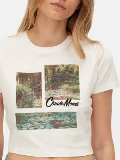 Kort T-shirt Met Print Claude Monet
