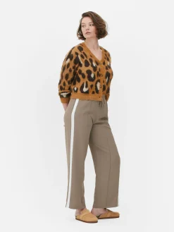 Kort Vest Met Luipaardprint