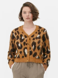 Kort Vest Met Luipaardprint