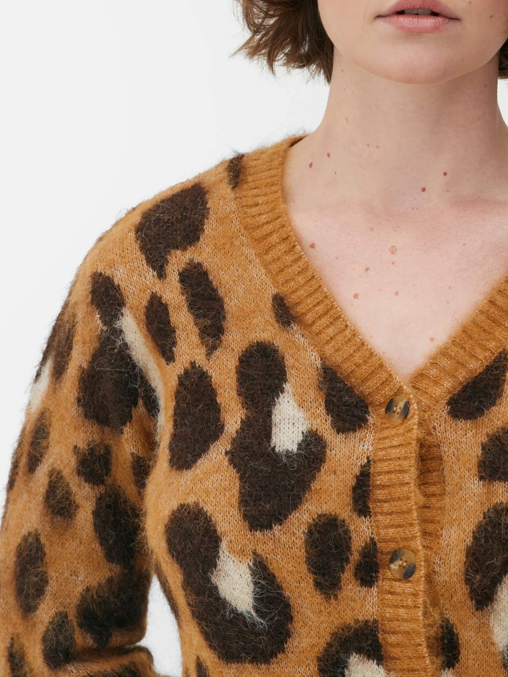 Kort Vest Met Luipaardprint