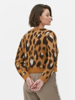 Kort Vest Met Luipaardprint
