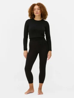 Korte Fluwelen Legging Met Pluche Voering