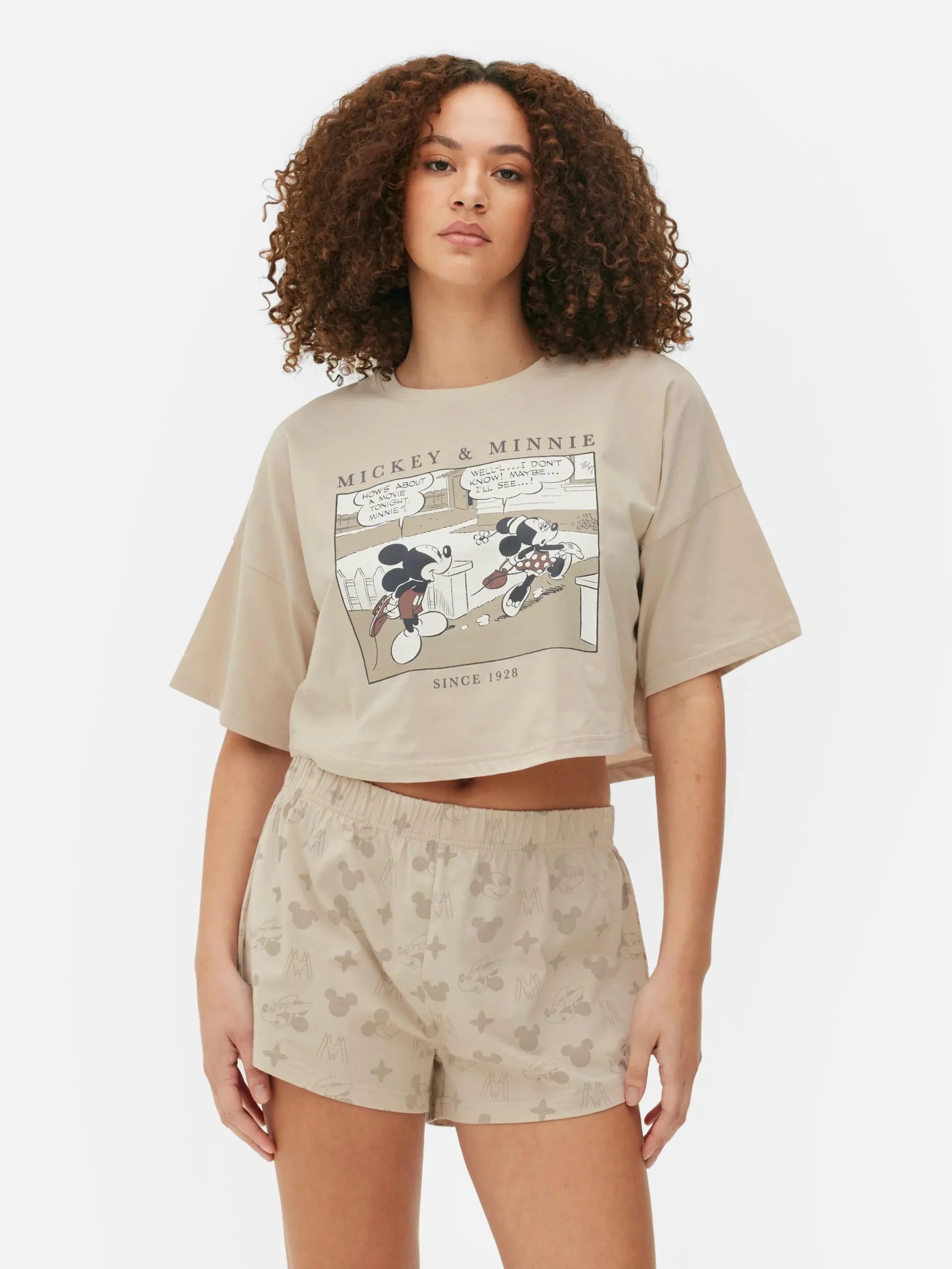 Korte Pyjama Disney's Mickey Mouse Met Stripprint