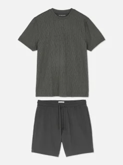 Korte Pyjama Met Textuur