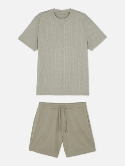 Korte Pyjama Met Textuur