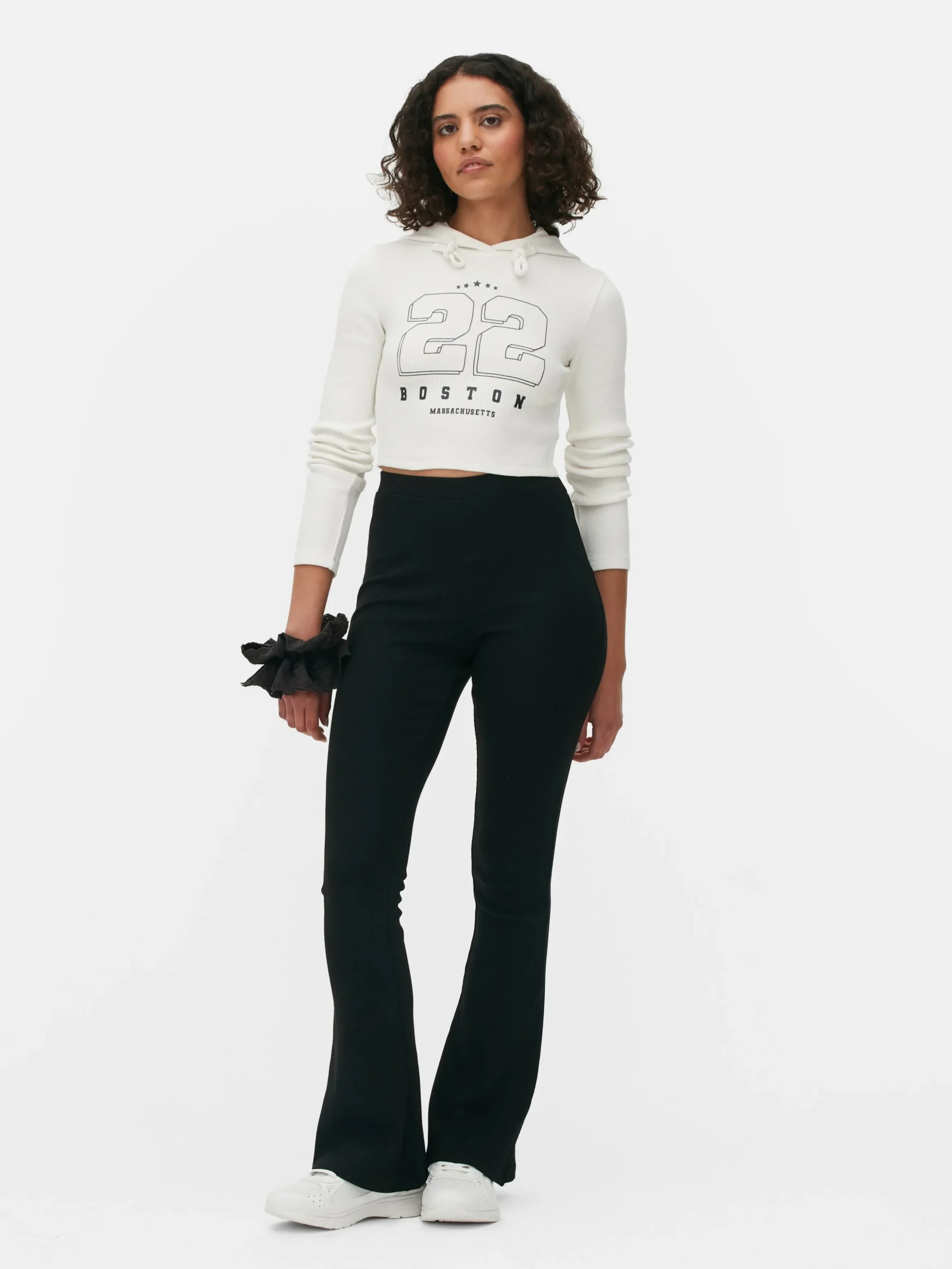 Korte Top Met Capuchon En Print