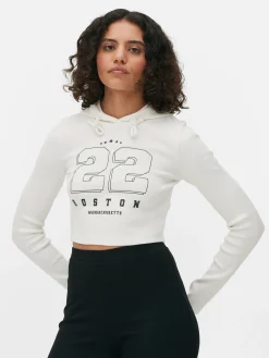 Korte Top Met Capuchon En Print