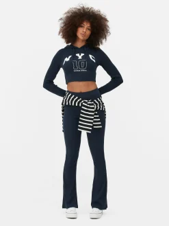 Korte Top Met Capuchon En Print