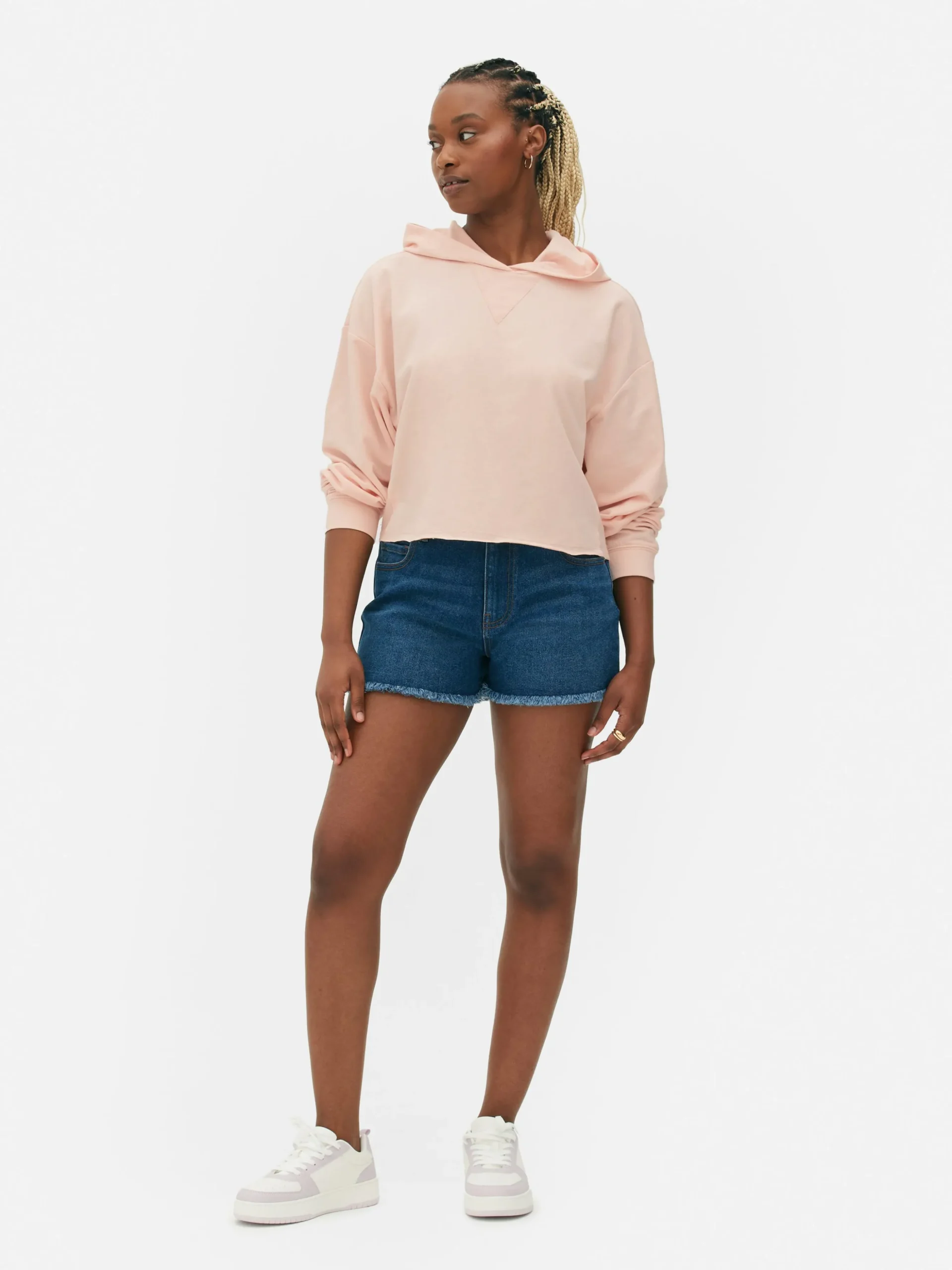 Korte Wijdvallende Hoodie