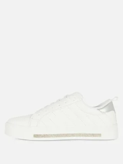 Lage Sneakers Met Strassteentjes