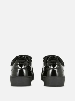 Lakleren Sneakers Met Drie Bandjes