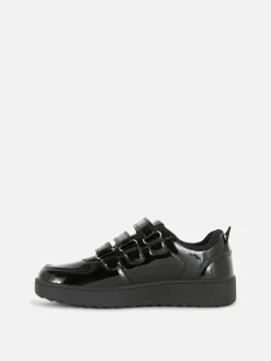 Lakleren Sneakers Met Drie Bandjes