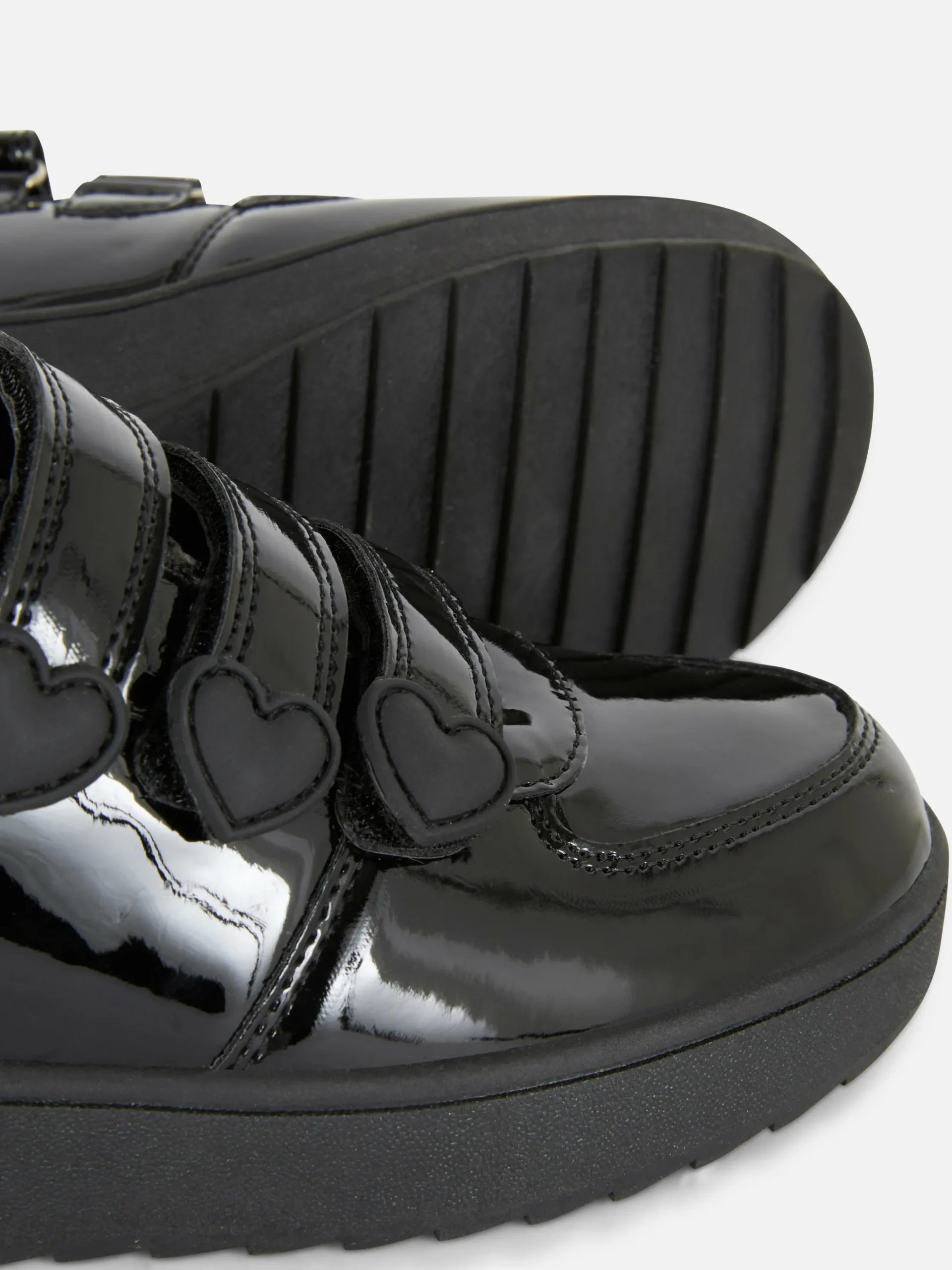 Lakleren Sneakers Met Drie Bandjes