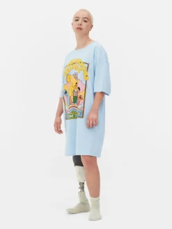 Lang Oversized Slaap-T-shirt Sesamstraat