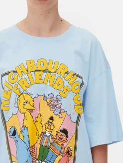 Lang Oversized Slaap-T-shirt Sesamstraat