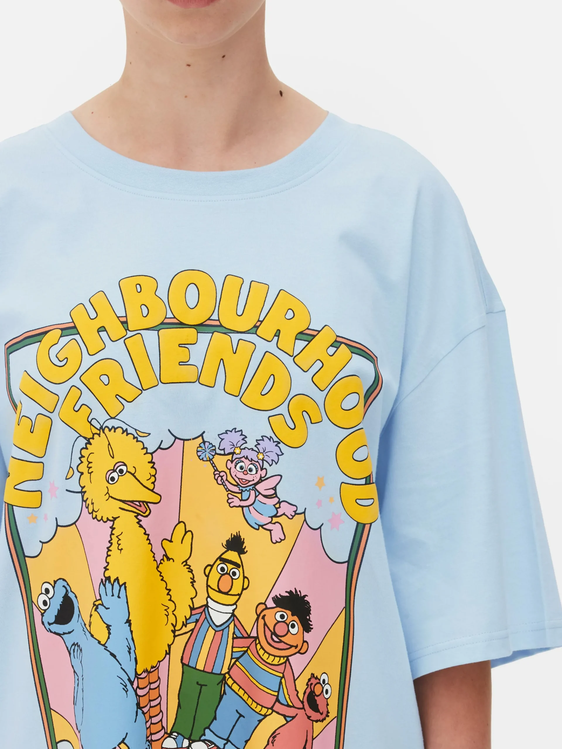 Lang Oversized Slaap-T-shirt Sesamstraat