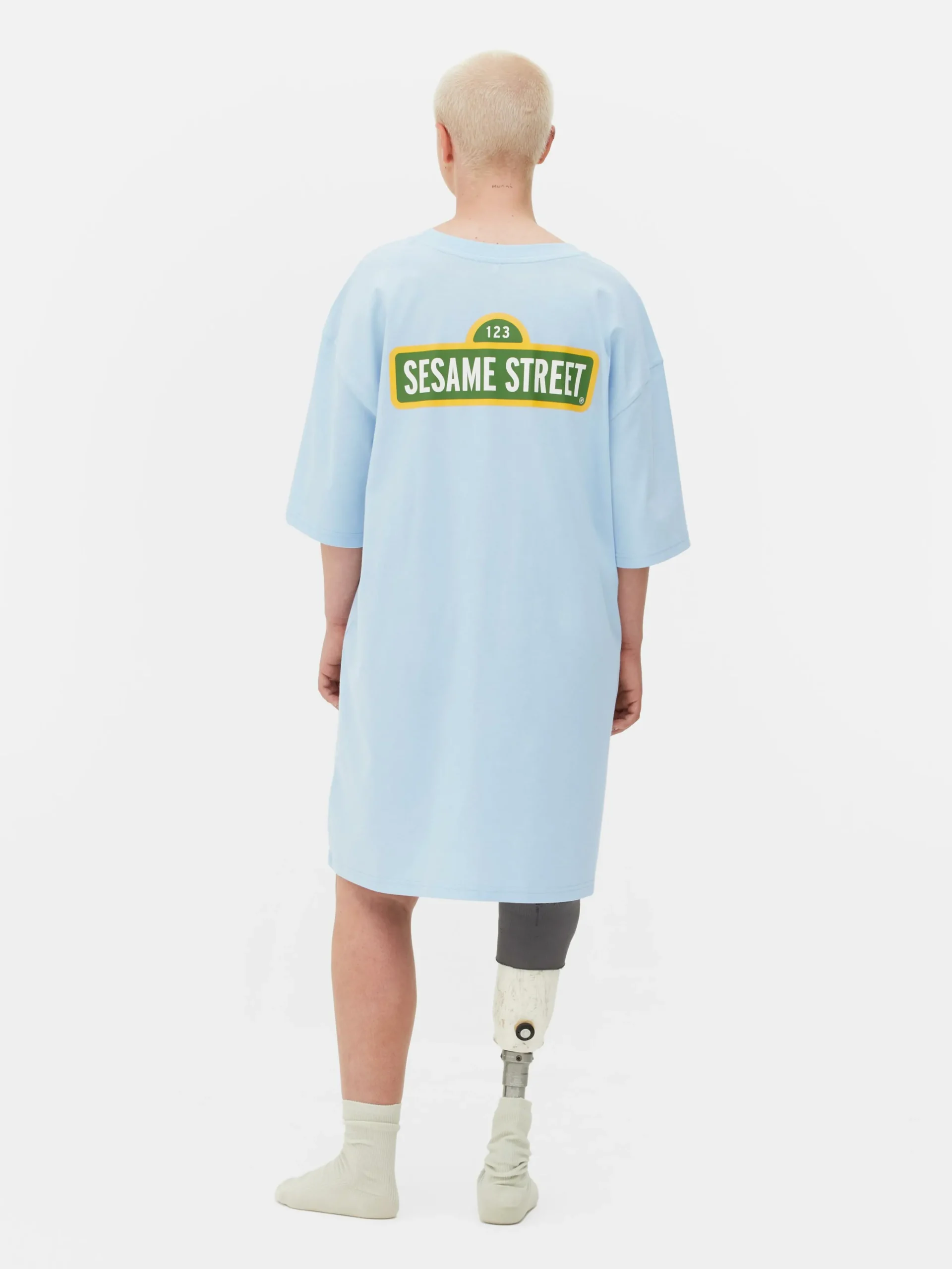 Lang Oversized Slaap-T-shirt Sesamstraat