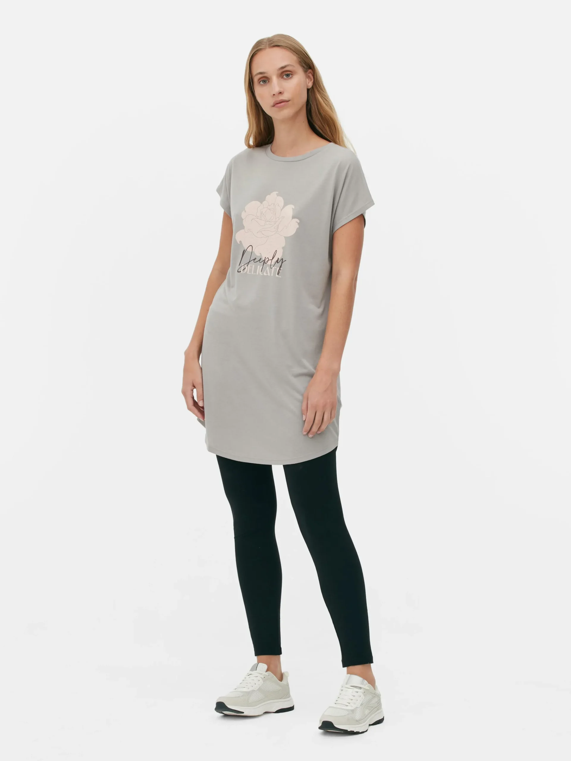 Lang T-shirt Met Ronde Hals