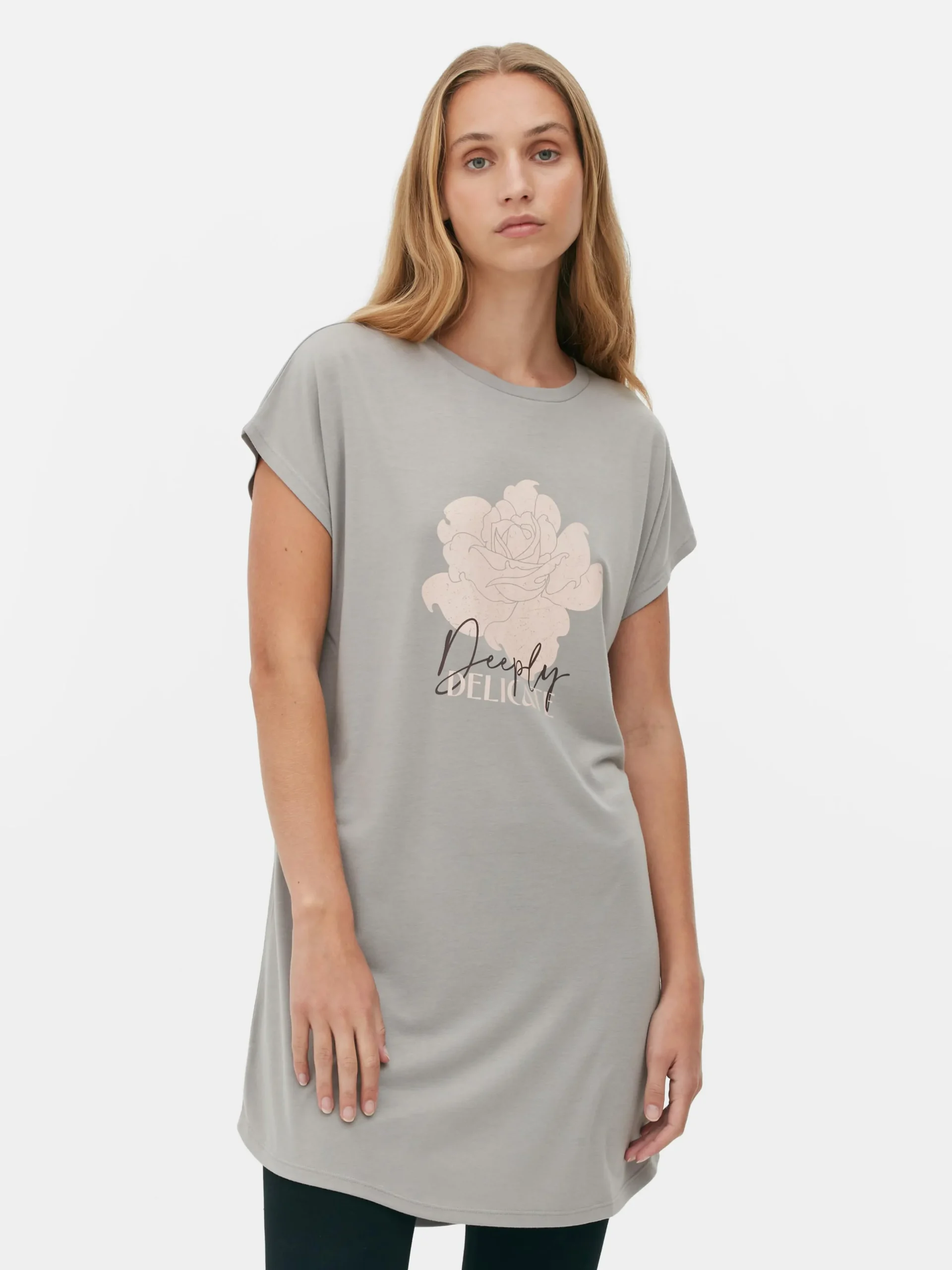 Lang T-shirt Met Ronde Hals