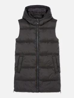 Lange Bodywarmer Met Capuchon