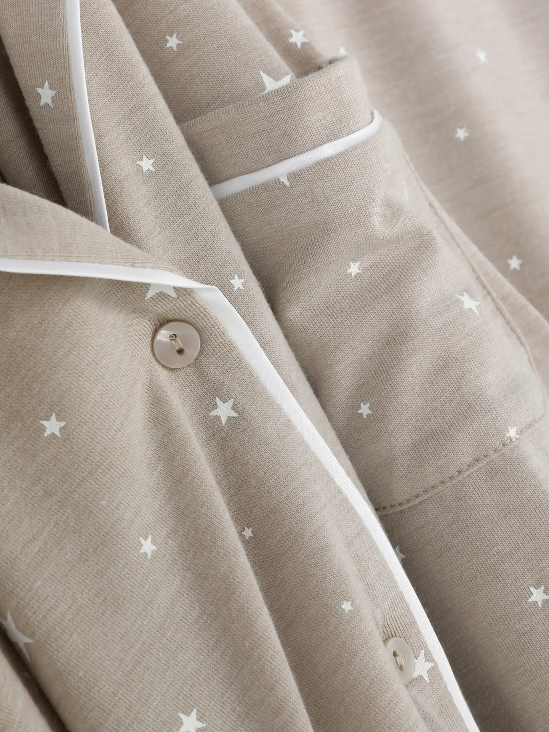 Lange Boyfriend-pyjama Met Patroon