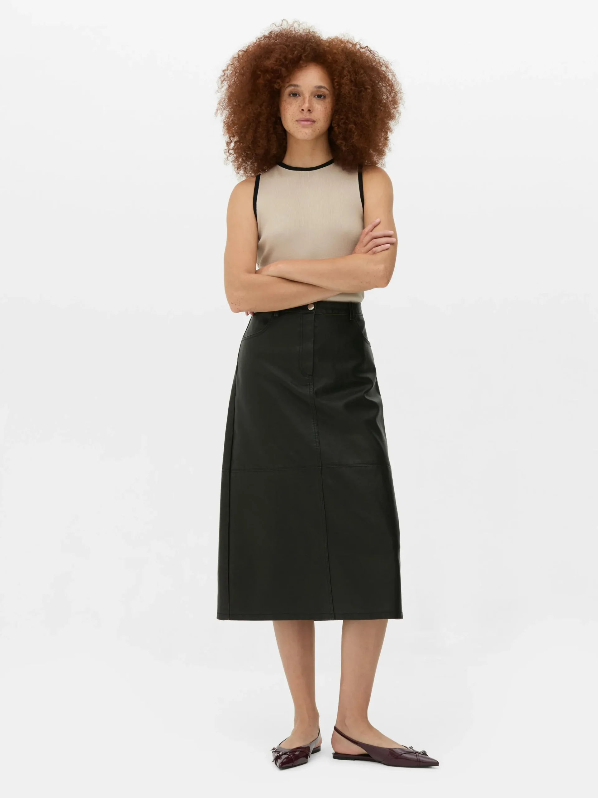 Lange Hemdtop Met Ronde Hals