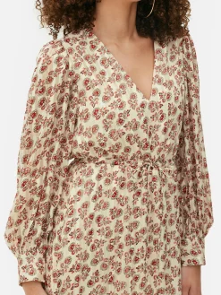 Lange Jurk Met V-hals In Bohostijl