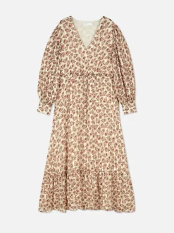 Lange Jurk Met V-hals In Bohostijl
