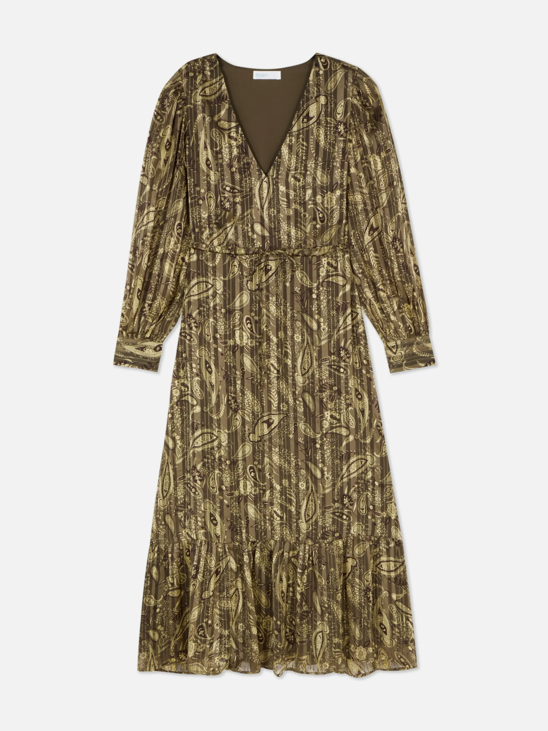 Lange Jurk Met V-hals In Bohostijl