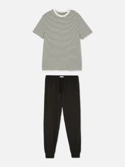 Lange Pyjama Met Textuur
