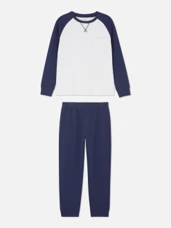 Lange Pyjama Met Wafelprint