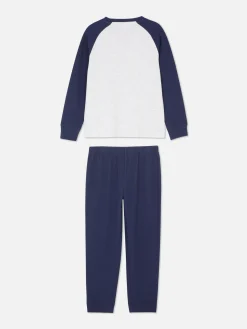 Lange Pyjama Met Wafelprint
