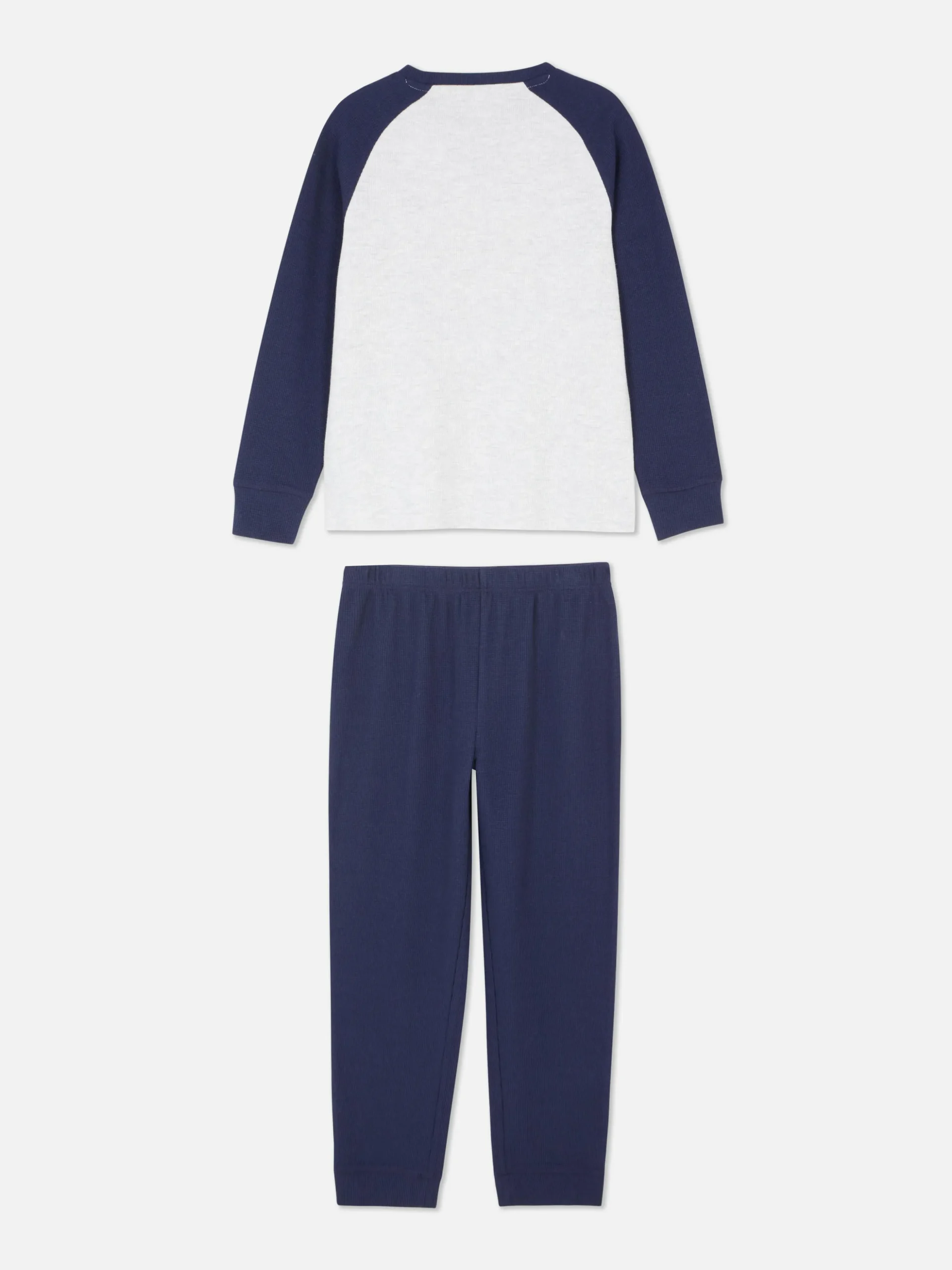 Lange Pyjama Met Wafelprint