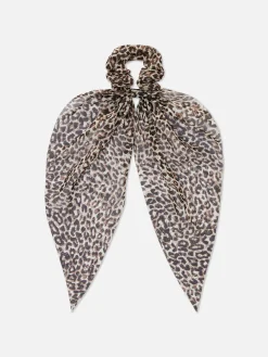 Lange Scrunchie Met Luipaardprint