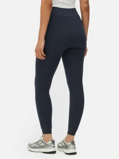 Legging Met Fluweelzachte Voering En Denimlook