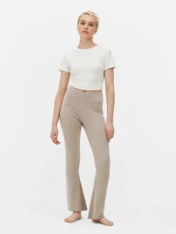 Legging Met Hoge Taille En Wijd Uitlopende Pijpen