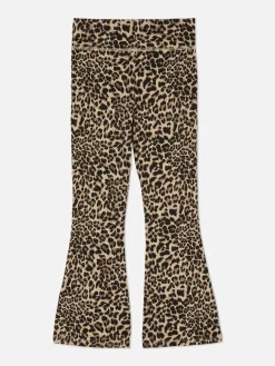 Legging Met Wijd Uitlopende Pijpen En Luipaardprint