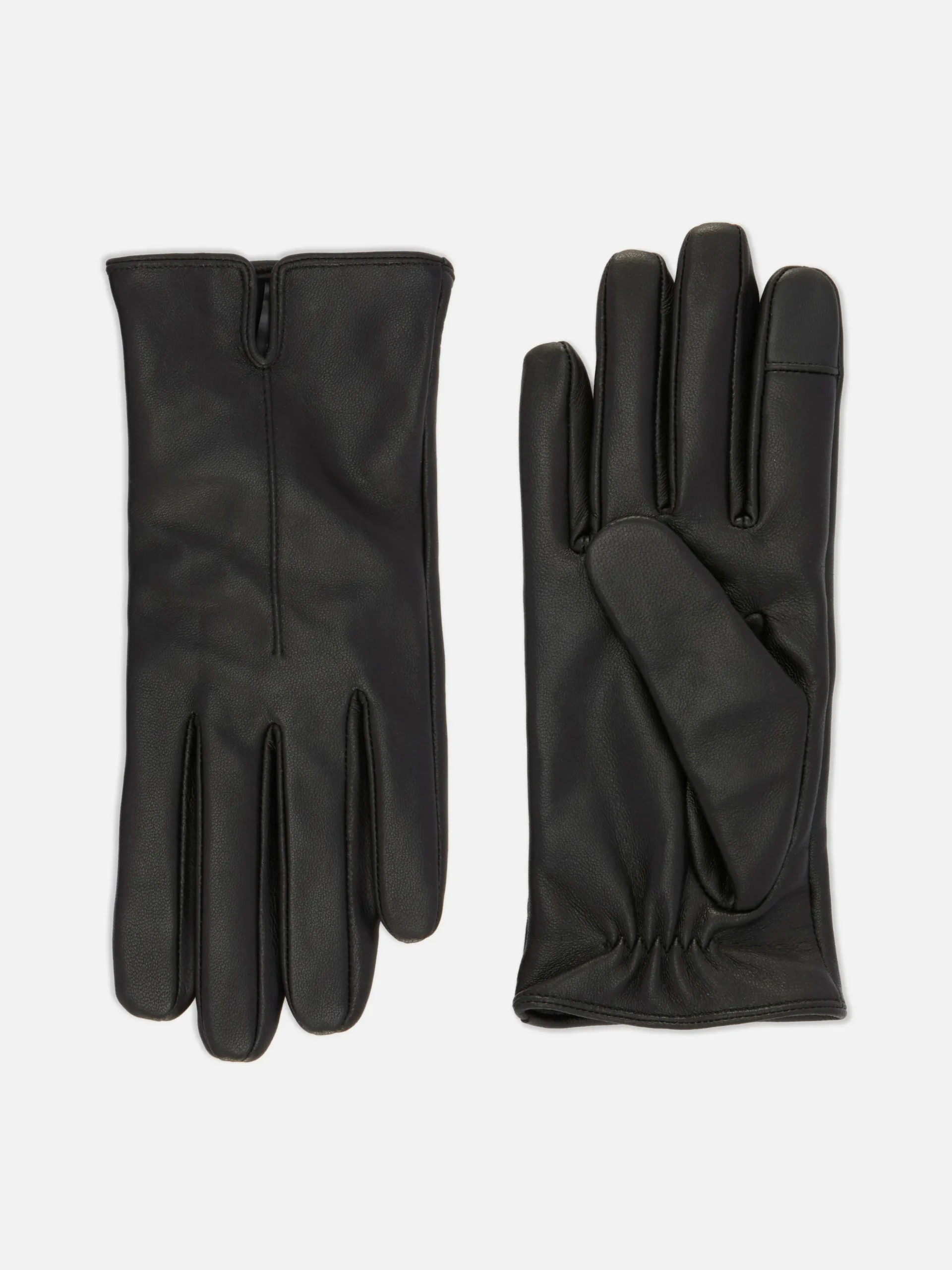 Leren Handschoenen Met Polsinkeping