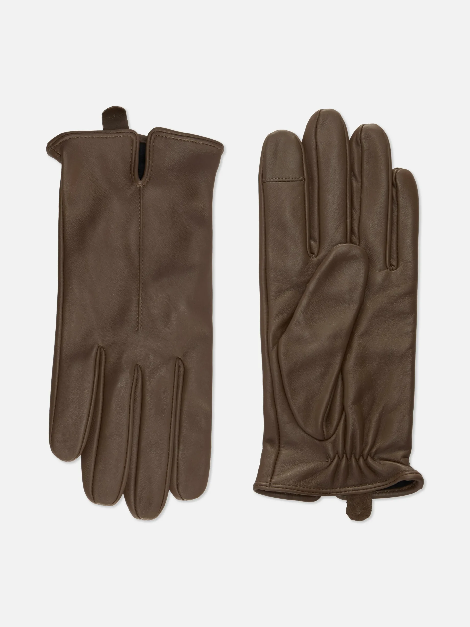 Leren Handschoenen Met Polsinkeping