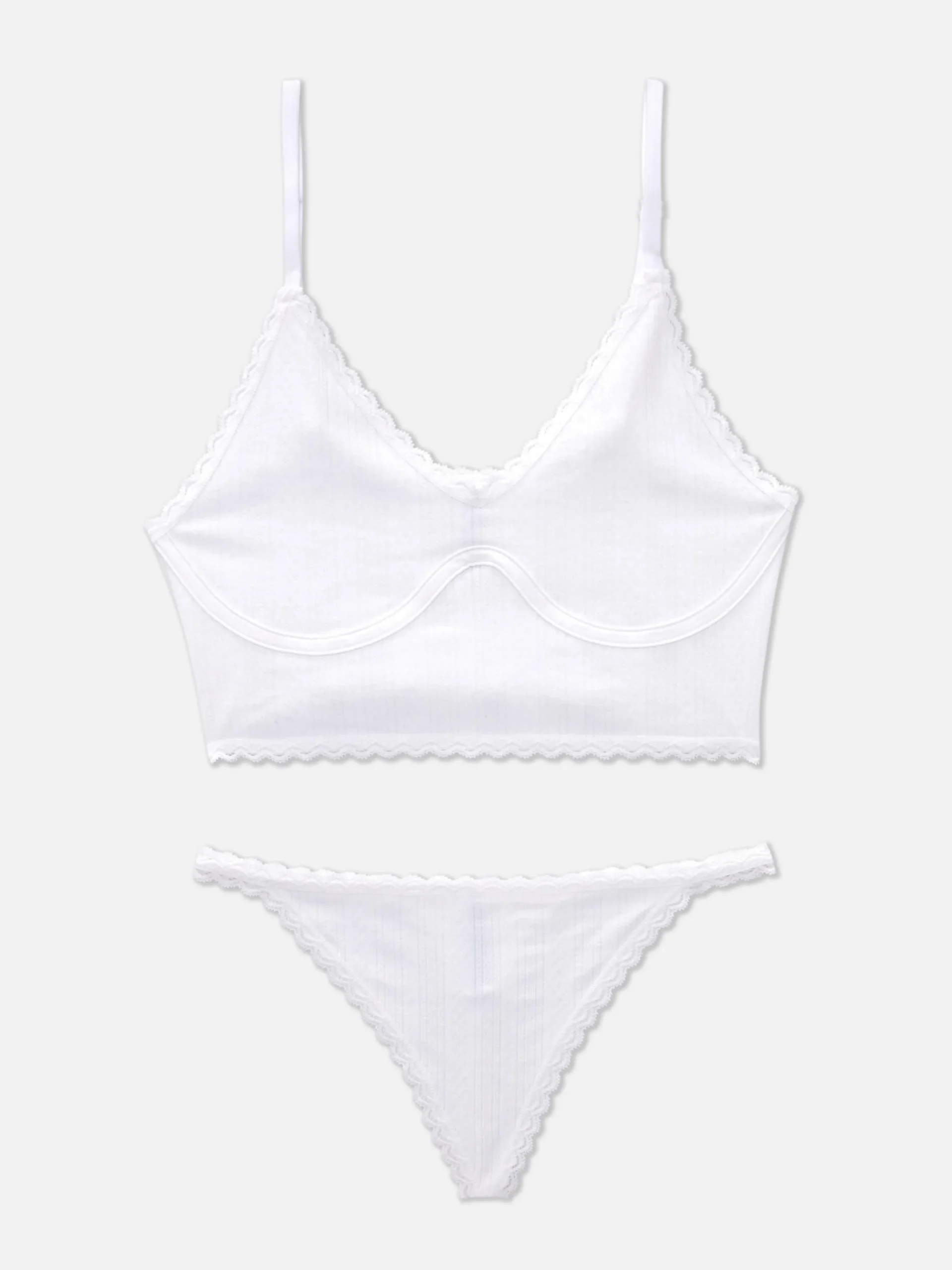 Longline Ajour Lingerieset Zonder Vulling