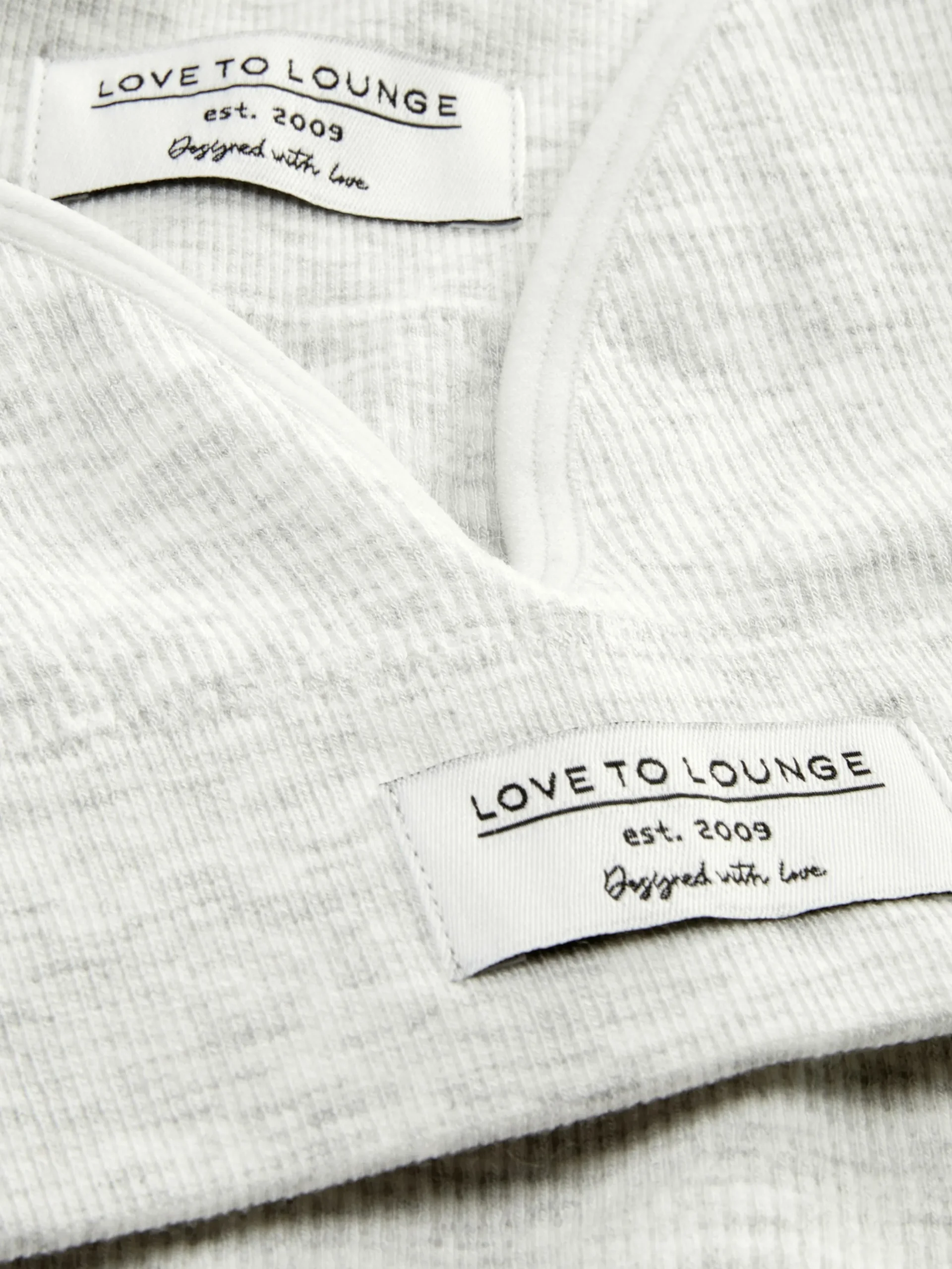 Loungeset Met Bralette En Korte Broek Van Ribstof