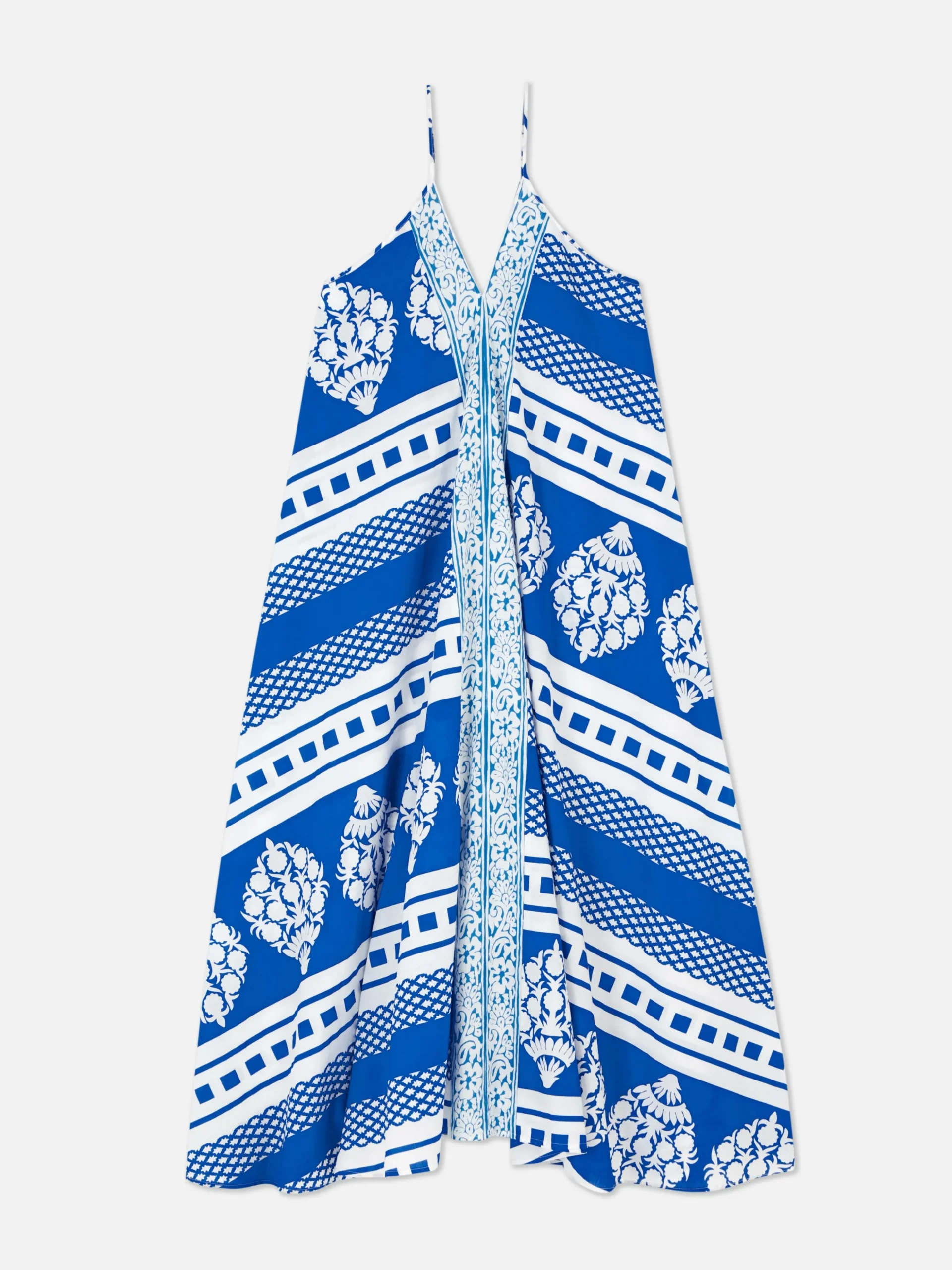 Luchtige Maxi-jurk Met Tegelprint