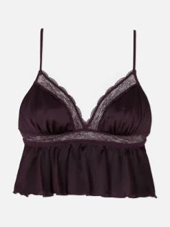 Luchtige Satijnen Bralette Met Kant
